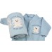 Personalised Baby Boy Gift Set Sleepsuit & Blanket Boxed Cute Bear Design Newborn Gift